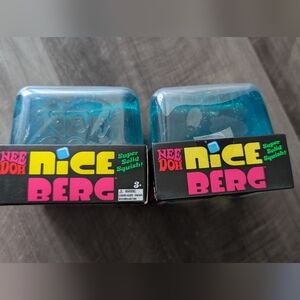 Nee Doh Nice Berg Squishy - Teal Blue X2